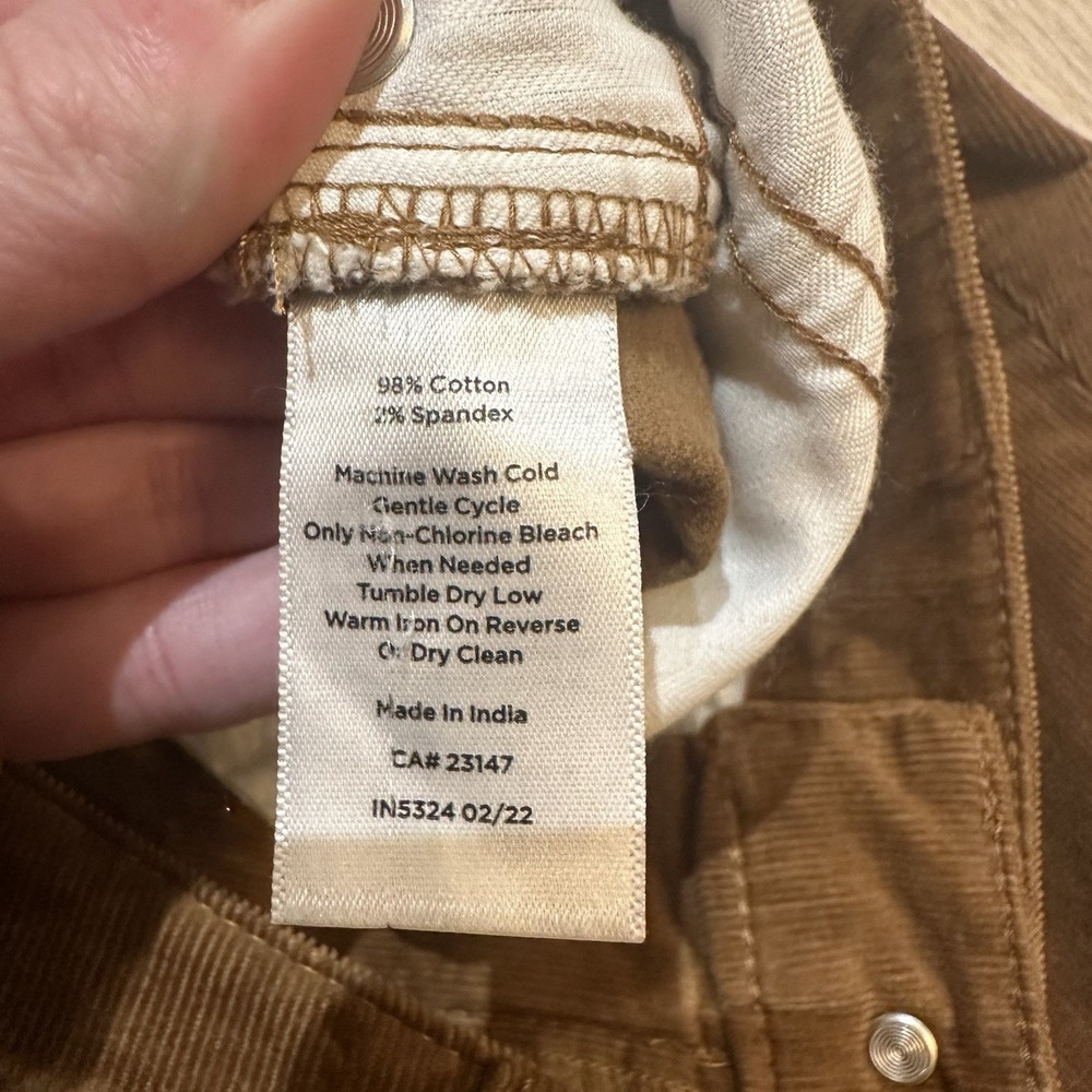 NWT Talbots Pants Womens 14W Brown Corduroy Slimming Straight Leg - Picture 6 of 8